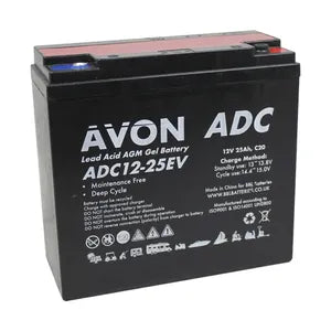 ADC12-25EV AVON DEEP CYCLE AGM GEL BATTERY 25AH Hot on Sale