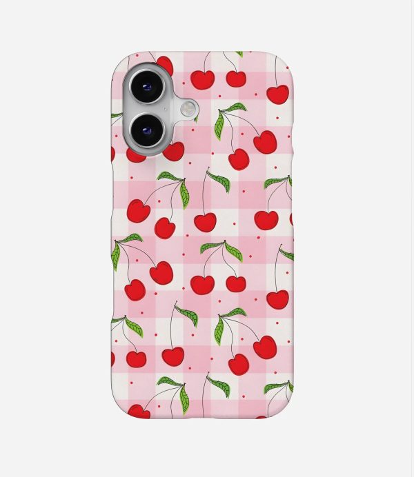 Checkered Cherry Hard Case For Discount