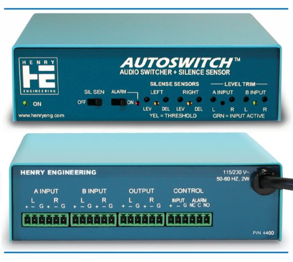 Henry Engineering AUTOSWITCH - AUDIO SWITCHER & SILENCE SENSOR Hot on Sale