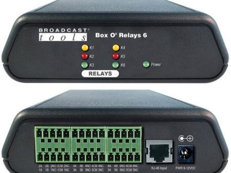 Broadcast Tools Box O’ Relays 6 – Six Channel Isolated Relay Module (BOR-6) Hot on Sale