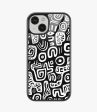 Abstract Black & White Pattern Glass Case on Sale