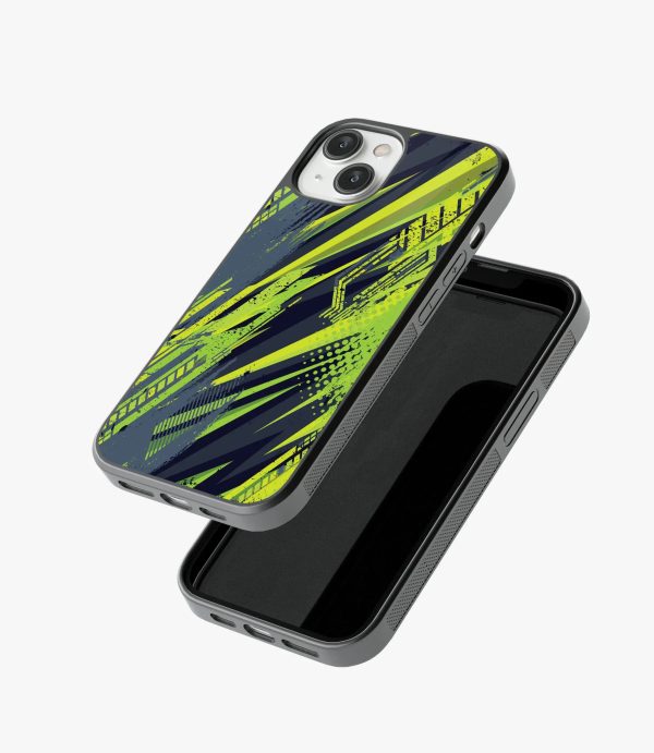 Abstract Full Throttle Pattern Glass Case Supply