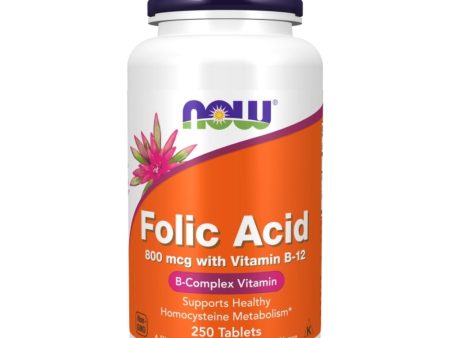 Now Foods Folic Acid 800mcg 250 Tablets For Sale