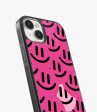 Abstract Cerise Smiley Pattern Glass Case Cheap