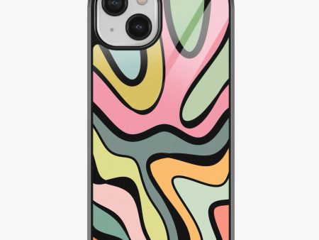 Abstract Grunge Waves Pattern Glass Case Supply