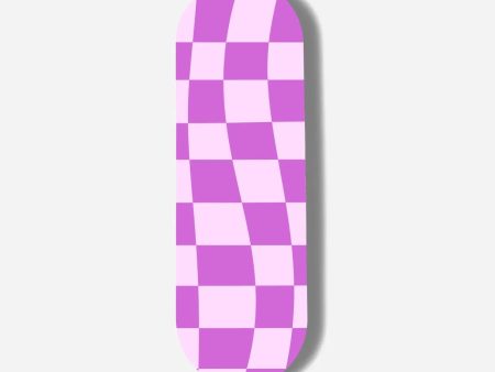 Purple Checkered Print Pop Slider Cheap