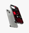 Abstract Geometric Black Red Pattern Glass Case Cheap