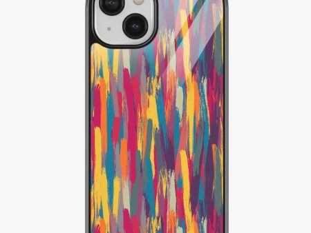 Abstract Brush Strokes Pattern Glass Case Online now