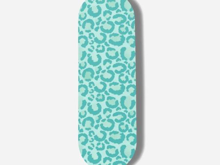 Aqua Leopard Print Pop Slider For Sale