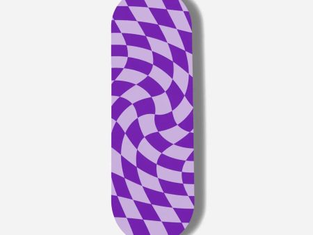 Royal Purple Checkered Print Pop Slider Online now