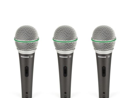 Samson Q6 Dynamic Microphone (3-Pack) on Sale