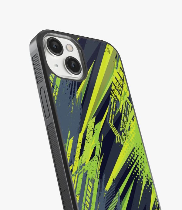 Abstract Full Throttle Pattern Glass Case Supply