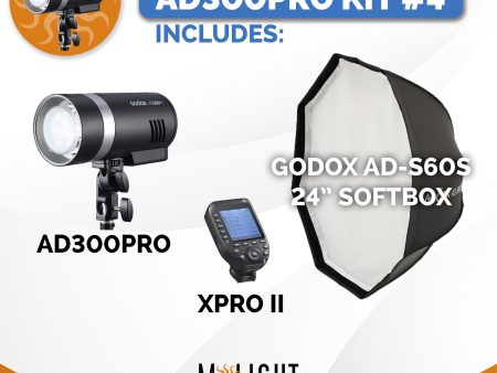 AD300Pro Kit #4 with Godox AD-S60S 24  Octabox on Sale