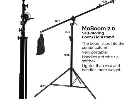 MoBoom 2.0 2in1 Portable Boomed Lightstand Hot on Sale