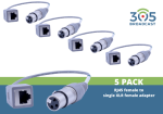 305Broadcast Package of 5 x 305ADAPT-XLRFS -  RJ45 female to single XLR female adapter Online now