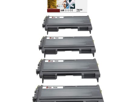 4 Pack Brother TN-350 Black Compatible Toner Cartridge | Laser Tek Services Online now