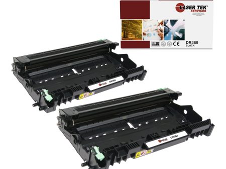 2 Pack Brother DR-360 Black Compatible Drum Unit | Laser Tek Services For Cheap