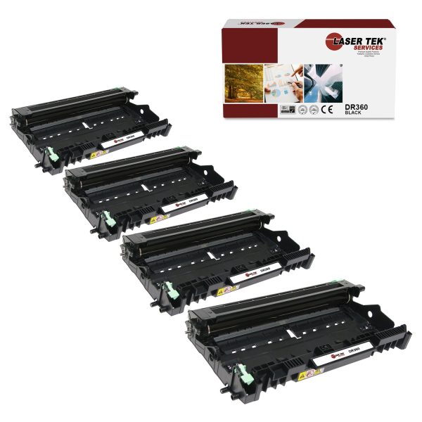 4 Pack Brother DR-360 Black Compatible Drum Unit | Laser Tek Services Cheap