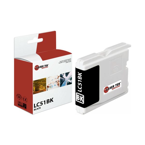 Brother LC-51 LC51BK Black Compatible Ink Cartridge | Laser Tek Services For Sale