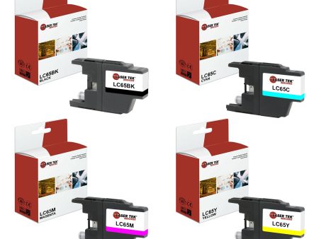 4 Pack Brother LC-65 BCMY Compatible Toner Cartridge | Laser Tek Services Supply