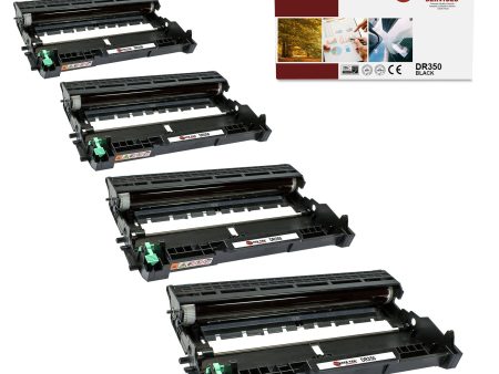 4 Pack Brother DR350 Black Compatible Drum Unit | Laser Tek Services Discount