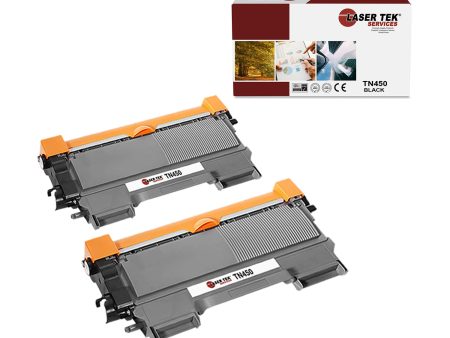 2 Pack Brother TN-450 Compatible Toner Cartridge | Laser Tek Services on Sale