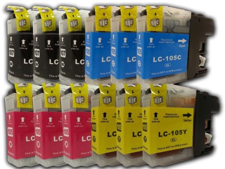 12 Pack Brother LC107 LC105 Super HY Compatible Ink Cartridge | Laser Tek Services Discount