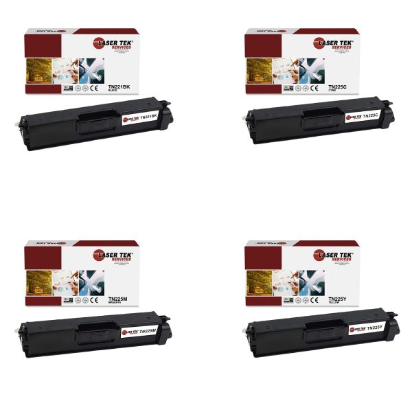 4 Pack Brother TN-221 TN225 HY Compatible Toner Cartridge | Laser Tek Services Hot on Sale