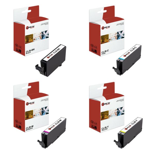 Canon CLI-8 4 Pack Remanufactured Ink Cartridges 1 of each Sale