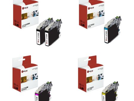 5 Pack Brother LC-103 BCYM Compatible Ink Cartridge | Laser Tek Services Online