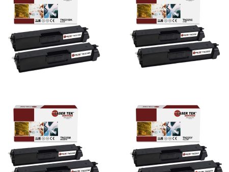 8 Pack Brother TN-221 TN225 HY Compatible Toner Cartridge | Laser Tek Services Online now