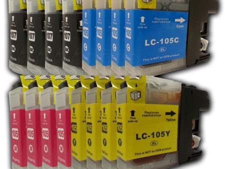 16 Pack Brother LC107 LC105 Super HY Compatible Ink Cartridge | Laser Tek Services For Discount