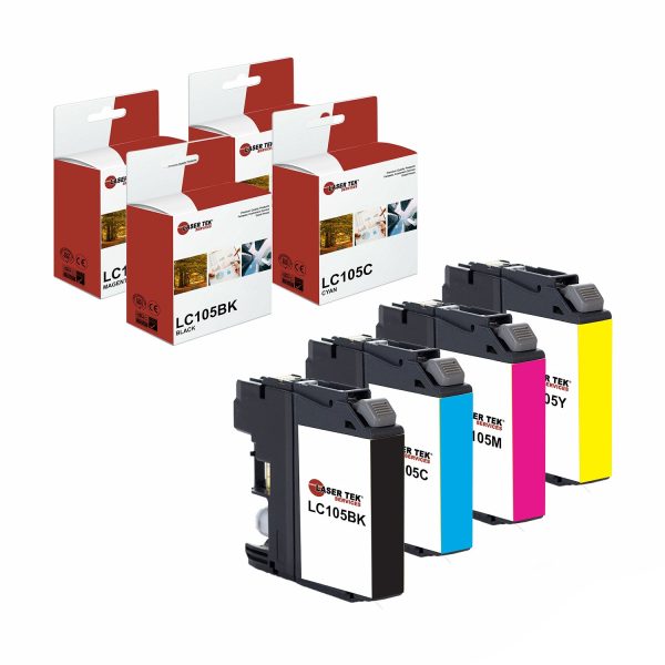 4 Pack Brother LC107 LC105 Super HY Compatible Ink Cartridge | Laser Tek Services Online