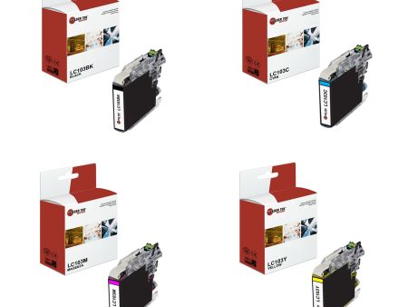 4 Pack Brother LC-103 BCYM Compatible Ink Cartridge | Laser Tek Services Fashion