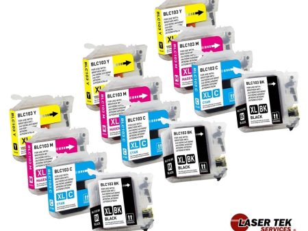 12 Pack Brother LC-103 BCYM Compatible Ink Cartridge | Laser Tek Services Fashion